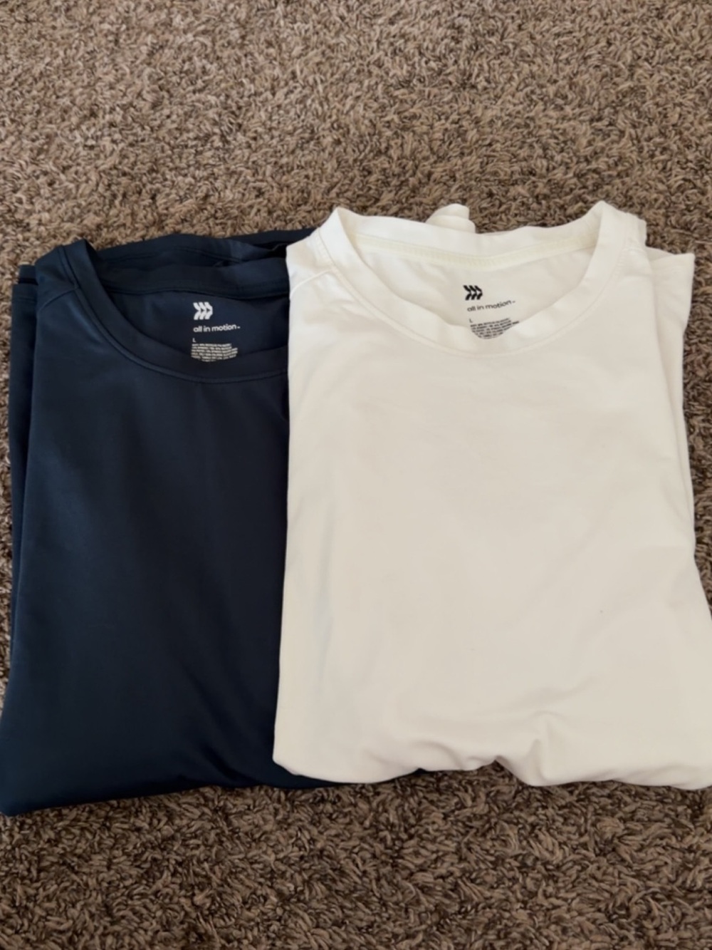 Bundle of All in Motion Men's Short Sleeve T-Shirts - White & Navy
